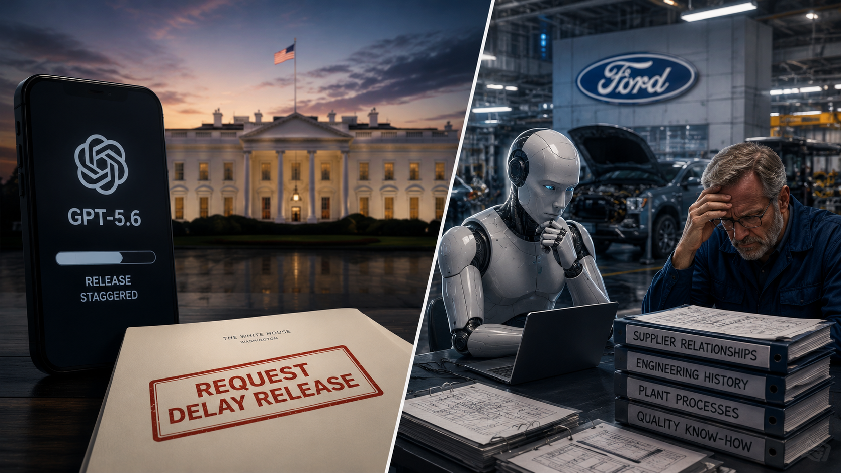OpenAI Staggers GPT-5.6 Release After Trump Administration Request, While Ford Learns AI Can’t Replace Institutional Knowledge