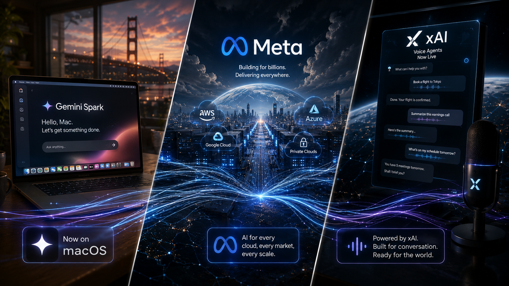 Gemini Spark Hits macOS, Meta Becomes a Cloud Company, xAI Ships Voice Agents: AI’s Distribution War