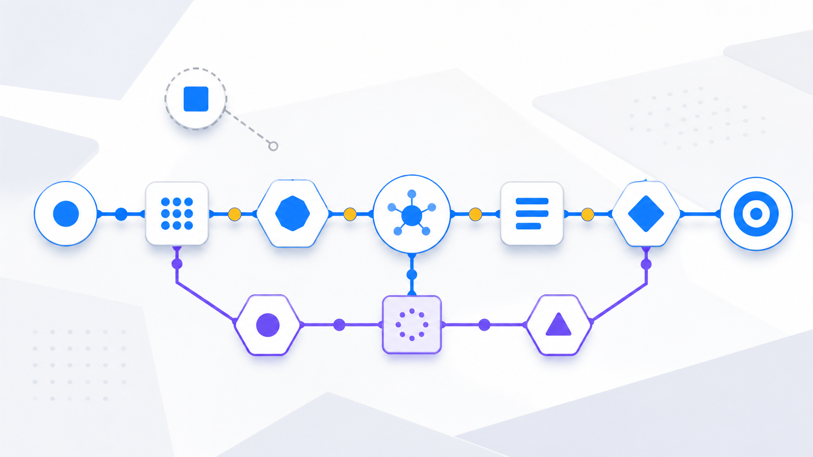 AI dependency map bridge and fallback path illustration