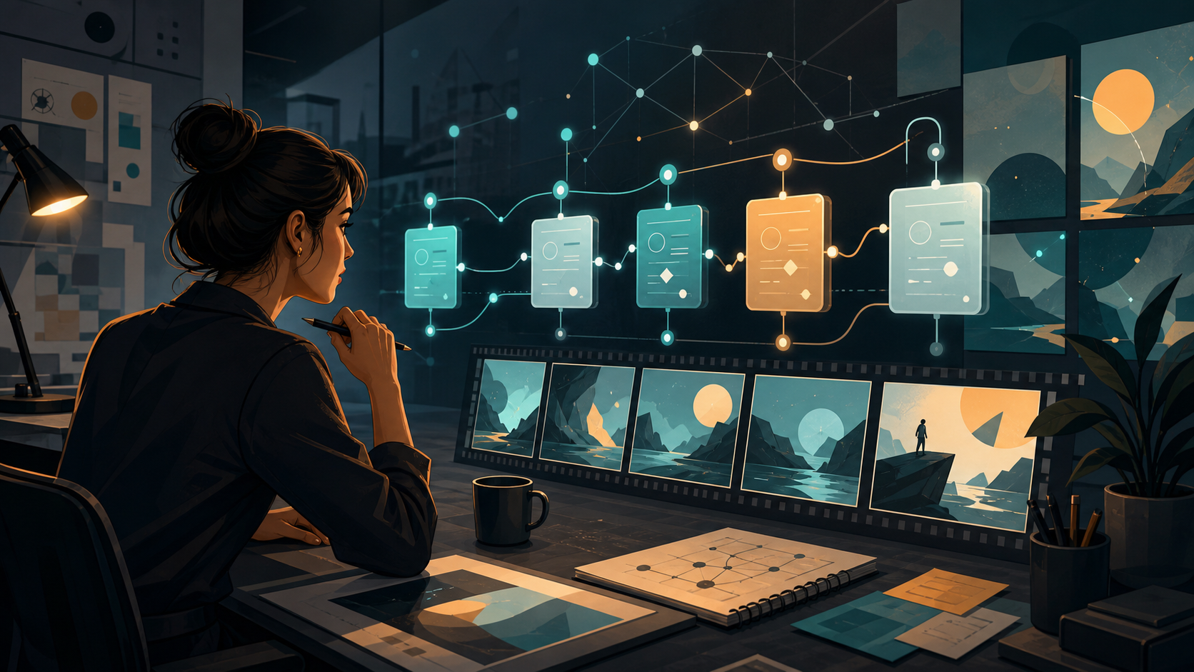 Grok 4.6 long-running agent workflow illustration