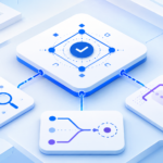 AI output contracts illustrated as a structured decision handoff